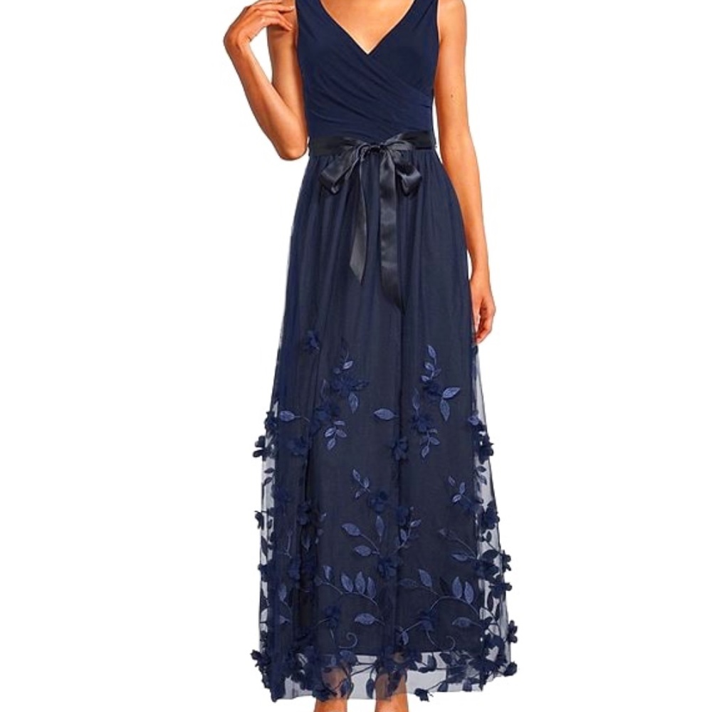 Ignite Evenings Surplice Navy Gown, Size 8